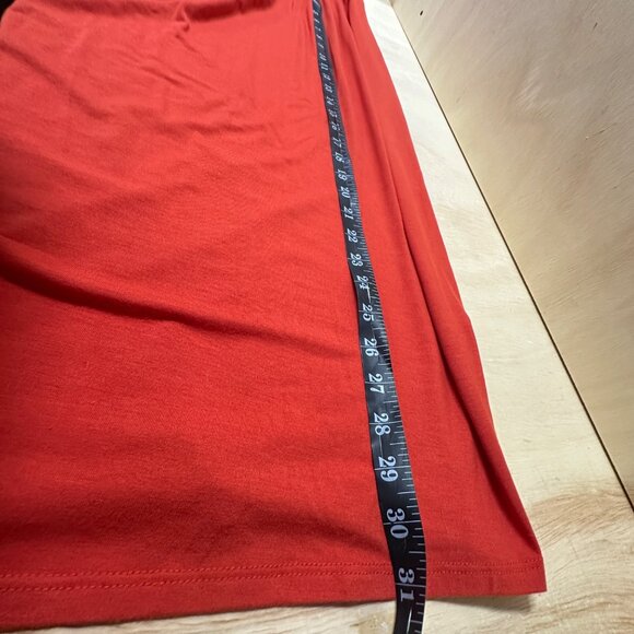 Smocked Bodice Sleeveless Red Midi Dress With Crisscross Back Medium - Picture 9 of 9